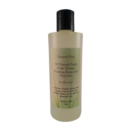 Natural First Organic Apple Cider Vinegar Finishing Rinse w/Aloe Vera for Dry Hair 8oz