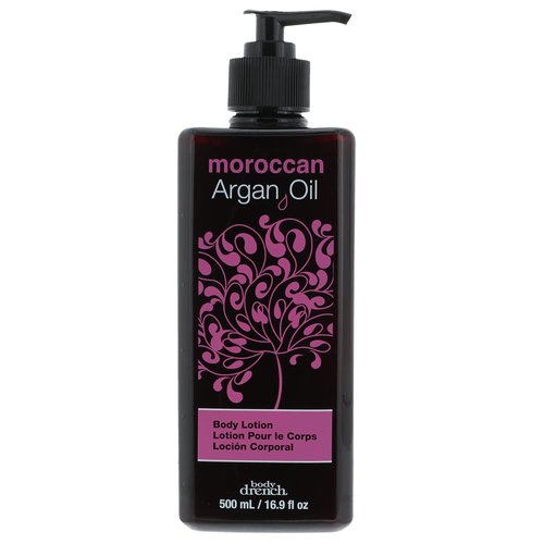 Body Drench Moroccan Argan Oil Body Lotion, Hydrating Moisturizer for Dry Skin, Deep Nourishment, Paraben-Free, Non-Greasy Daily Use, 16.9 fl oz