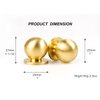 RZDEAL 8pcs Round Solid Brass Pulls Cabinet Drawer Knobs Small Gold Handles for Dresser Handles Knobs,1 Inch (25mm)