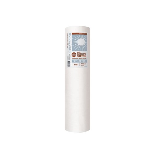 Borden & Riley 18" x 20 Yards #35C Sun-Glo Thumbnail Sketch Paper, 8 lb, White, 1 Roll Each (35WR182000)