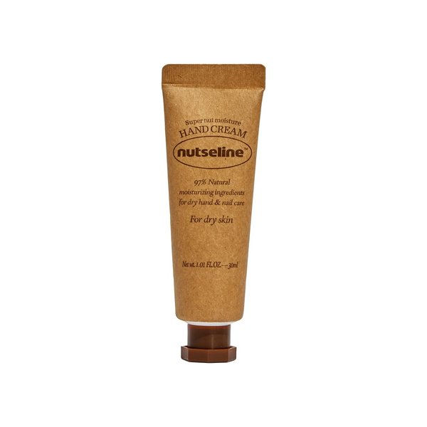 nutseline Super Nut Moisture Hand Cream for Dry Hands, made of Shea Butter, Non-Greasy, Eco-Friendly Paper Tube Packaging (30ml / 1.06 fl oz)