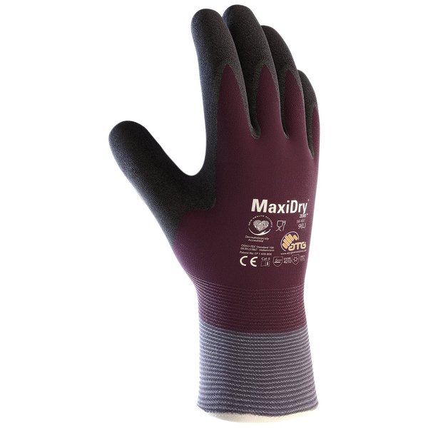 MaxiDry Zero 56 451 Cold Condition Work Glove with Thermal Lining and Full Double Dipped Nitrile Coating, 1, Small