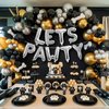 Lets Pawty Balloons Banner 40 Inch,Silver Dog Birthday Decorations,Paw Foil Letter Balloon for Dogs Paw Pet Puppy Theme Party Supplies
