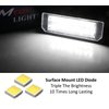 iJDMTOY OEM-Fit 3W Full LED License Plate Light Kit Compatible With Volkswagen Golf GTi CC Rabbit Eos Beetle Porsche Cayman Carrera Cayenne Boxster, 18-SMD Xenon White LED & Can-bus Error Free