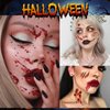 NOOEPC Scars Tattoo Temporary And Red Face Gems Halloween Makeup Kit, Halloween Stickers Chucky Costume Halloween Tattoos Cut Scary Face Wound Blood Chucky Scars Tatoos For Kids Women Men Boys Girls
