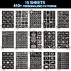 Henna Tattoo Stencils Kit Reusable for Women Girls and Kids, 410+ PCS Tattoo Stencil,Temporary Indian Arabian Glitter Airbrush Tattoo Stencil