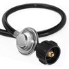 DOZYANT Propane Regulator and Hose Universal Grill Regulator Replacement Parts, QCC1 Hose and Regulator for Most LP Gas Grill Heater and Fire Pit Table, 2 Feet
