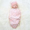 Reborn Baby Dolls Clothes Outfit Accessories Pink Heart Swaddle Blanket & Hat 2 Pcs Set for 17-22 Inch Reborn Doll Newborn Girl&Boy