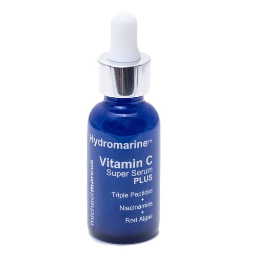 Michael Marcus Hydromarine™ Vitamin C Face Serum PLUS with Hyaluronic Acid & Triple Peptides - Reduce Dark Spots, Anti-Wrinkle, Anti-Aging, & Skin Brightening Vitamin C Serum - (30ml, 1 fl. oz)