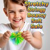 Christmas 12pcs Monkey Stringy Balls, 2.75Inch, Fidget Toys Stringy Balls Sensory Silicone Balls Soft Active Fun Toy Stress Balls and Anxiety Relief Throw Balls for Birthday Gifts Party Favors