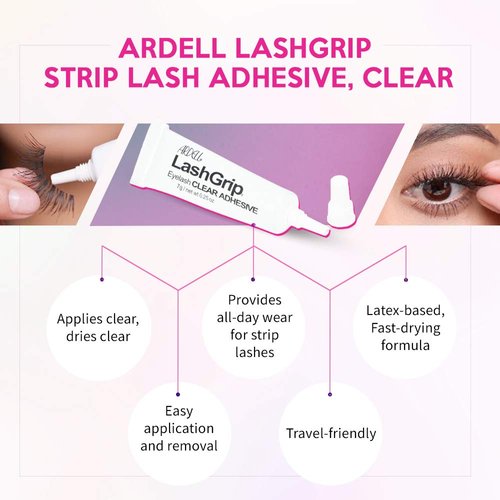 Ardell LashGrip Clear Adhesive for Strip Lashes, 0.25 oz