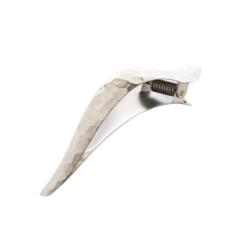 Ficcare Maximas Hair Clip Hammered Silver Matte - size Medium