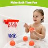 MARPPY Bath Toys - Bathtub Basketball Hoop for Kids, Toddlers - Mold Free Bath Toys & Shower Toys with Suction Cup and 3 No-Hole Balls - Bathtub Toys for Toddlers Boys & Girls