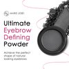 Marie-José & Co Soft Black Eyebrow Powder, Compact Eyebrow Kit for Women, Easy to Apply Eyebrow Makeup, Eyebrow Cake Powder with A Soft Finish for Naturally-Looking Brows All Day