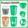 BWkoss Football Plastic Cups - 24Pcs Bulk 16oz Football Theme Party Cups Reusable Drinking Plastic Cup Hot Cold Drink Wine Coffee for Home School Football Themed Holiday Birthday Party Favors Supplies