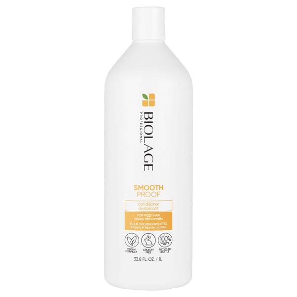 Biolage Smooth Proof Conditioner | Provides Humidity Control & Anti-Frizz Smoothness | For Frizzy Hair | Paraben & Silicone-Free | Vegan​ | 33.8 Fl. Oz