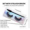 J.Fabrizio Eyelashes Makeup Natural 3D Dense Sexy False Lashes Soft Can Be Used Repeatedly False Eyelashes With Eyelash Brush Without Lash adhesive V-08 14mm