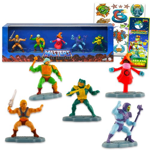 Game Party Masters of The Universe Action Figures for Kids – Bundle with 5 Masters of The Universe Figurines, Tattoos, & More | Masters of The Universe Action Figure Set for Kids