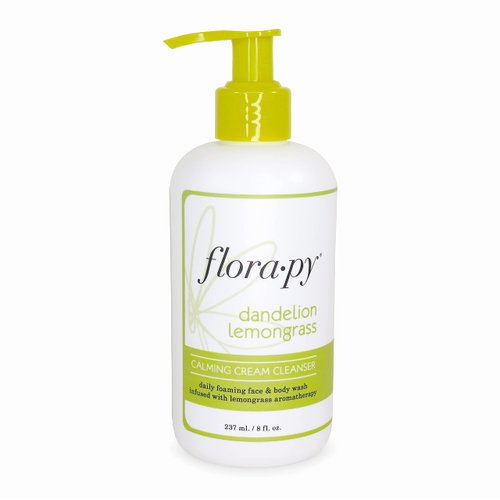 Florapy Beauty Calming Cream Cleanser Infused with Dandelion Lemongrass Aromatherapy, Skincare Meets Selfcare, Makeup Remover, Ultra-Gentle Ingredients, Clean Beauty Formula