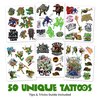 Savvi - 50 Teenage Mutant Ninja Turtles Temporary Tattoos: Skin-Safe Ink, Great for Birthday Parties, Gifts for Boys and Girls Ages 4-12+, Made in the USA [6 sheets, 50 count]