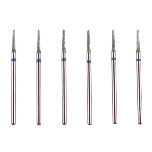 MZCMSL 6pcs Needle Shaped Cuticle Drill Bits for Manicure Under Nail, 3/32 shank Diamond Nail Bit