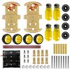 The perseids DIY Robot Smart Car Chassis Kit Educational Toy with Speed Encoder, 4 Wheels and Battery Box for Arduino/Microbit/Raspberry Pi (4 Wheels)