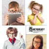 ALWAYSUV 2 Pack Boys Girls Blue Light Blocking Computer Glasses Square Eyeglasses Frame Anti Blue Ray Computer Game Glasses