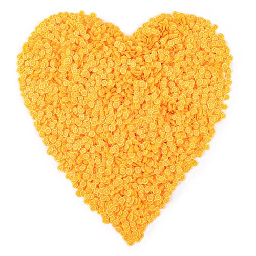 Framendino, 100g 3D Cute Fruit Orange Slices Polymer Clay for DIY Nail Art Decoration