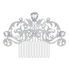 Women's Flower Crystal Bride Crown Wedding Hair Comb Hair Accessories Art Deco Floral Bridal Side Combs Headpiece for Women, Brides Hair Accessories