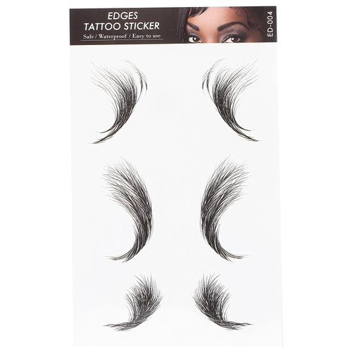 Hair Edges Stickers Fashion Temporary Tattoos Edges for Hair DIY Waterproof Long Lasting Fake Hairline Sticker for Women Girls(ED-04)