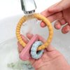 Gogzy - Silicone Teether Ring, BPA Free, Bracelet Toys for Baby (MC3-Pink_Beige)