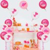Pink Dinosaur Balloons for Girl, Dinosaur Party Supplies Pink, Dino Print Latex Balloons for Birthday Baby Shower Dinosaur Themed Party Decorations