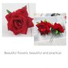 Rose Flower Hair Clips, 4PCS Small Red Rose Hair Clip, Bridal Hair Pins Flower for Women Wedding Halloween Party(Red)