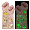 Glow Easter Temporary Tattoos for Kids Party Decorations, 40 Styles Luminous Easter Eggs Party Supplies Favors, Easter Tattoos Stickers (2 Sheets)