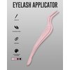 KHADMI IMPEX Eyelash Applicator Tool in Leather Case -Best Lash Cluster Applicator-with Stainless Steel Curved Design Lash Applicator Use for Wisps Lashes(Nude)