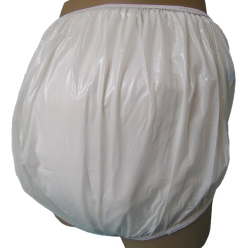 Baby Pants Milky White Adult Pullon Plastic Pants - Small