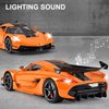 Toy Cars Model Koenigsegg Jesko 1/22 Diecast Metal Sports Toy Cars for Boys, Alloy Collectible Model Car with Sound and Lights, Race Model Car for Kids