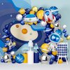 LovesTown 120PCS Space Party Balloon Garland, Universe Space Planets Party Decorations Kit UFO Rocket Astronaut Latex Balloons for Boys Kids Multi