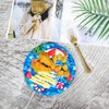 50 Pcs Pool Party Tableware Plates,Pool Party Supplies Beach Party Supplies,7"Summer Pool Party Paper Plates for Summer Beach Theme Pool Birthday Party Decorations