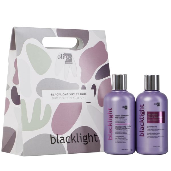 Oligo Professionnel - Blacklight Purple Shampoo & Conditionner - Sulfate-Free - Removes Yellow Tones - Refreshes Faded Highlights - Argan oil - 11 Amino Acids - Moisturizing Formula - 8.5oz Duo Bundle
