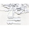 Tara Girls Super Cute Self Hinge Plastic Mulit Design Hair Barrettes Selection. 60 pc white mix shape.