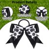 MTLEE Volleyball Hair Ties - 24 Pcs Hair Bow Accessories with Elastic Rope - Creative Gift for Girls, Women, Volleyball Players, Cheerleaders, Sports Fans - 6 Inch Stretchy Hair Band - Black and White