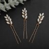 Rumtock 3pcs Opal Crystal Beads Hair Piece for Brides Women Girls Handmade Simple Hair Pins for Special Occasion (Opal)