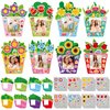 WATINC 96Pcs DIY Mother's Day Craft Kits for Kids, Make Your Own Spring Picture Frames with Stickers Flowers Paper, Spring Seasonal Gifts Craft Decor, Classroom Activities Supplies for Boys and Girls
