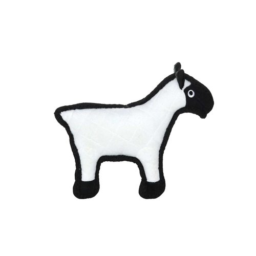 TUFFY - World's Tuffest Soft Dog Toy - Barnyard Sheep -Squeakers - Multiple Layers. Made Durable, Strong & Tough. Interactive Play (Tug, Toss & Fetch). Machine Washable & Floats. (Junior)