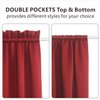 Aquazolax French Door Curtain Window Treatment - Blackout Thermal Curtains 25"x40" French Door Panels Solid - 1 Panel, Red