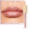 Oulac Nude Lip Gloss Metallic Shine Lipstick for Women, Long Lasting Waterproof, High Impact Lip Color, Smooth Aslo for Eyeshadow 3D Metallic Finish, No Transfer, Vegan, 4.5ml, MD01