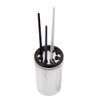 1 Piece Nail Art Brush Cleaner Cup Nail Art Tip Brushes Holder Remover Cup UV Gel Pen Polish Remover Cleanser Cup Immersion Brush Cleaner Pot Multiple Size Slots, Black Lid