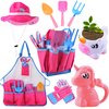 JOYIN Unicorn Kids Gardening Tool Set Toy Includes Watering Can and Planter, Sun Hat, Gloves, Apron and Kids Gardening Kit Like Shovel, Rake and Trowel, Outdoor Play Gardening Gifts (Unicorn)