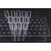 FingerAngel 64 PCS UV Gel Nail Art Tips Samples Nail Sticks Acrylic Nail Display Stand Rack Practice Tool Clear
